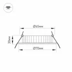 Светодиодный светильник LTM-R70WH-Frost 4.5W Warm White 110deg | 020771 | Arlight