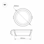Светодиодный светильник LTM-R60WH-Frost 3W Day White 110deg | 020761 | Arlight