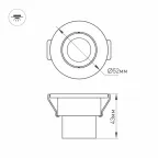 Светодиодный светильник LTM-R52WH 3W Warm White 30deg | 015393 | Arlight