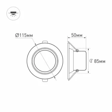 Светодиодный светильник LTD-80WH 9W Warm White 120deg | 018043 | Arlight