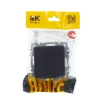 BRITE Розетка одинарная с заземлением с защитными шторками и крышкой 16А IP44 РСбш10-3-44-БрГ графит