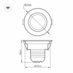 Светодиодный светильник LTM-R45WH 3W Day White 30deg | 014912 | Arlight