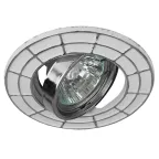 Светильник точечный встраиваемый ST7A CH/WH штампованный поворотный MR16,12V/220V, 50W белый/хром | Б0036491 | ЭРА
