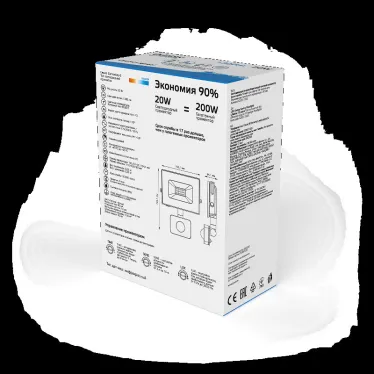 Прожектор светодиодный LED 20W 1380lm IP65 6500К с датчиком движения | 628511320 | Gauss