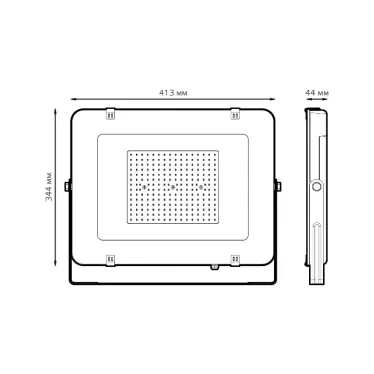 Прожектор светодиодный Elementary 200W 16800lm 6500К 200-240V IP65 черный LED 1/2 | 691511200 | Gauss