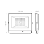 Прожектор светодиодный Elementary 100W 9475lm 4000К 175-265V IP65 черный LED 1/4 | 613100110 | Gauss