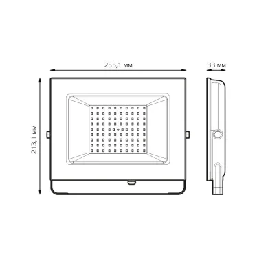 Прожектор светодиодный Elementary 100W 9475lm 4000К 175-265V IP65 черный LED 1/4 | 613100110 | Gauss