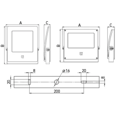 Прожектор светодиодный архитектурный LEADER LED 30 A30 27Вт 3000К 120град IP66 | 1350000250 | Световые Технологии