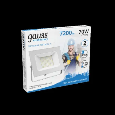 Прожектор светодиодный 70W 4900lm IP65 6500К белый | 613120370 | Gauss