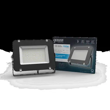 Прожектор светодиодный Qplus 150W 18000lm 6500K 175-265V IP65 графитовый LED 1/4 | 690511150 | Gauss
