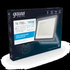 Прожектор светодиодный Qplus 150W 18000lm 6500K 175-265V IP65 графитовый LED 1/4 | 690511150 | Gauss