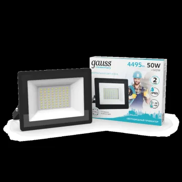Прожектор светодиодный  Elementary 50W 4475lm 4000К 200-240V IP65 черный LED 1/10 | 613100250 | Gauss