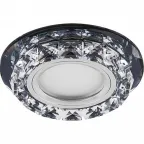                  Светильник точечный встраиваемый под лампу, с LED подсветкой CD878 15LED*2835 SMD 4000K, MR16 50W G5.3, черный, прозрачный | 28822 | FERON
               