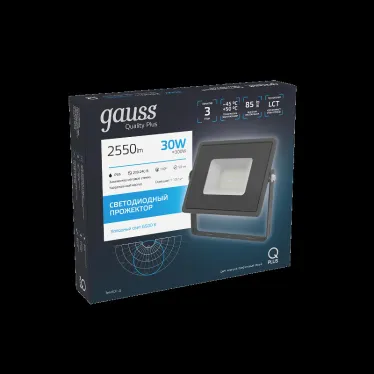 Прожектор светодиодный Qplus 30W 2550lm 6500K 200-240V IP65 графитовый LED 1/10 | 690511330 | Gauss