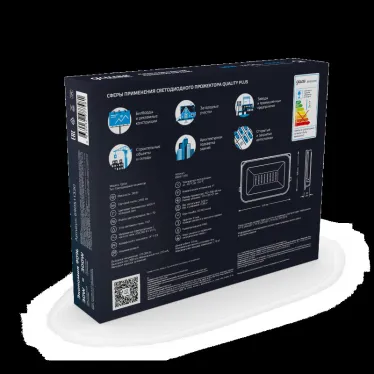 Прожектор светодиодный Qplus 30W 2550lm 6500K 200-240V IP65 графитовый LED 1/10 | 690511330 | Gauss