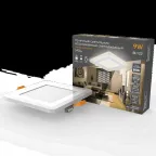 Светильник светодиодный встраиваемый Backlight BL122 Квадрат. Акрил, 6+3W, LED 3000K, 145*145, | BL122 | Gauss