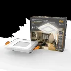Светильник светодиодный встраиваемый Backlight BL120 Квадрат. Акрил, 3+3W, LED 3000K, 105*105, | BL120 | Gauss