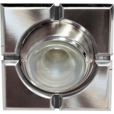 Светильник точечный встраиваемый декоративный 098T-MR16-S 50W G5.3 "квадрат" титан-хром/ Titan-Chrome | 17661 | Feron