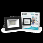                  Прожектор светодиодный Elementary 20W 1745lm 4000К 200-240V IP65 черный LED 1/20 | 613100220 | Gauss
               
