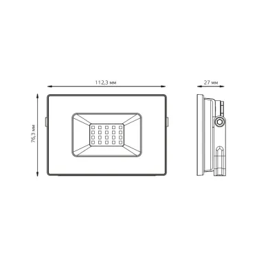 Прожектор светодиодный Elementary 20W 1745lm 4000К 200-240V IP65 черный LED 1/20 | 613100220 | Gauss