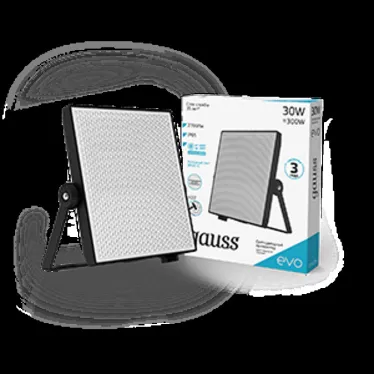 Прожектор светодиодный EVO 30W 2700 lm IP65 6500К, IK07, черный 1/30 | 687511330 | Gauss