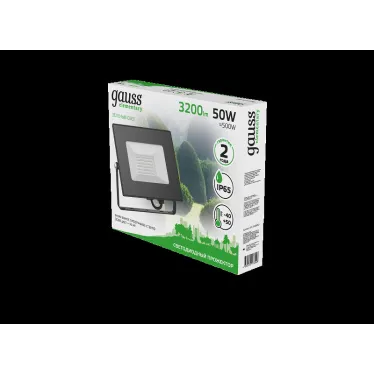Прожектор светодиодный  Elementary 50W 3200lm зеленого свечения 175-265V IP65 черный LED 1/10 | 613100650 | Gauss