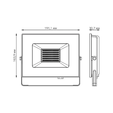 Прожектор светодиодный  Elementary 50W 3200lm зеленого свечения 175-265V IP65 черный LED 1/10 | 613100650 | Gauss