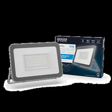 Прожектор светодиодный  Qplus 50W 4250lm 6500K 200-240V IP65 графитовый LED 1/10 | 690511350 | Gauss