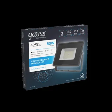 Прожектор светодиодный  Qplus 50W 4250lm 6500K 200-240V IP65 графитовый LED 1/10 | 690511350 | Gauss