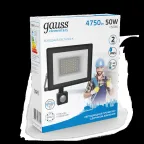 Прожектор светодиодный  Elementary  50W 3500lm IP65 6500К с датчиком движения | 628511350 | Gauss