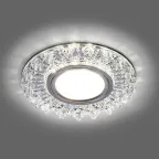 Светильник точечный встраиваемый под лампу, с LED подсветкой CD944 15LED*2835SMD 4000K, MR16 50W G5.3, прозрачный, хром | 32992 | FERON