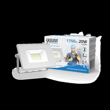 Прожектор светодиодный  20W 1350lm IP65 6500К белый | 613120320 | Gauss