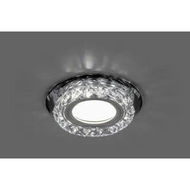 Светильник точечный встраиваемый под лампу, с LED подсветкой CD878 15LED*2835 SMD 4000K, MR16 50W G5.3, прозрачный, прозрачный | 28823 | FERON