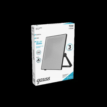 Прожектор светодиодный  EVO 70W 6300 lm IP65 6500К, IK07, черный 1/10 | 687511370 | Gauss