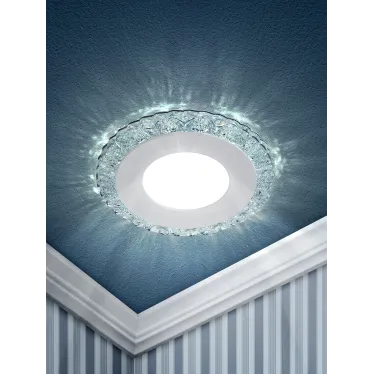 DK LED 14 SL/WH Точечные светильники светодиодный круглый белая подсветка 3+3W прозрачный/белый
