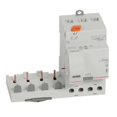 Дифференциальный блок DX3 - тип AC - 30 мА - 4П - 400 В~ - 40 А - 3 модуля | 410499 | Legrand