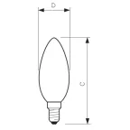 Лампа накаливания ЛОН Stan 40W E14 230V B35 CL 1CT/10X10 | 926000006814 | PHILIPS