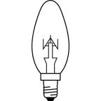 Лампа накаливания ЛОН 25Вт Е14 220В CLASSIC B CL свеча | 4008321788610| Osram