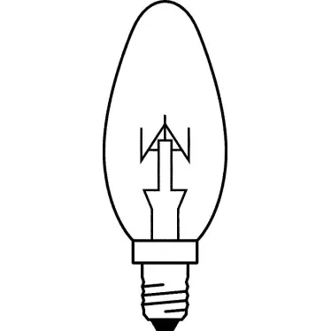 Лампа накаливания ЛОН 25Вт Е14 220В CLASSIC B CL свеча | 4008321788610| Osram