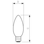 Лампа накаливания ЛОН B35 CL E27 60W 1CT | 921501544237 | PHILIPS