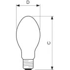 Лампа дуговая ртутно-вольфрамовая ДРВ ML 160W E27 225-235V SG 1SL/24 | 928095056891 | PHILIPS