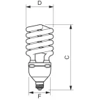 Лампа энергосберегающая КЛЛ  Tornado High Lumen 60W WW E27 | 929676006001 | PHILIPS