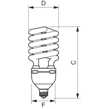 Лампа энергосберегающая КЛЛ  Tornado High Lumen 60W WW E27 | 929676006001 | PHILIPS