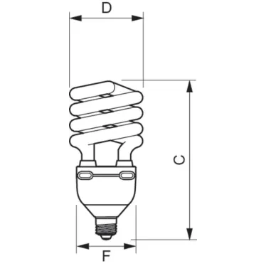 Лампа энергосберегающая КЛЛ  Tornado High Lumen 45W WW E27 | 929676005701 | PHILIPS