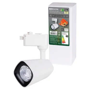 Светильник трековый однофазный LED TRL-02-015-WW 15 Вт, 24°, 3000 К, 90 Ra, белый, | SQ0369-0014 | TDM