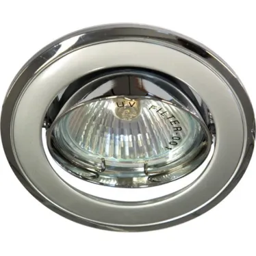 Светильник точечный встраиваемый под лампу 301T-MR16 50W G5.3 титан-хром/ Titan-Chrome | 17535 | FERON