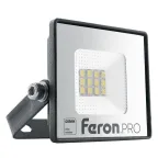 Прожектор светодиодный 10W 6400K IP65 AC220-240V/50Hz, черный, LL-1000 | 41537 | FERON