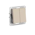 ATLASDESIGN выключатель двухклавишный, сх.5, 10АХ, механизм, ПЕСОЧНЫЙ