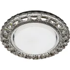                  Светильник точечный встраиваемый декоративный CD4045 20LED*2835 SMD 4000K, 15W GX53, без лампы, серый, хром | 41410 | Feron
               