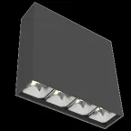                  Светодиодный светильник DL-Box Reflect Multi 1x4 накладной 10 Вт 3000 К 150х40х150 мм RAL9005 черный муар DALI | V1-R0-90253-20D20-2001030 | VARTON
               